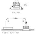 Dals Lighting Edge 4-Inch Square Indoor/Outdoor Regressed Gimbal Down Light RGR4SQ-CC-SN